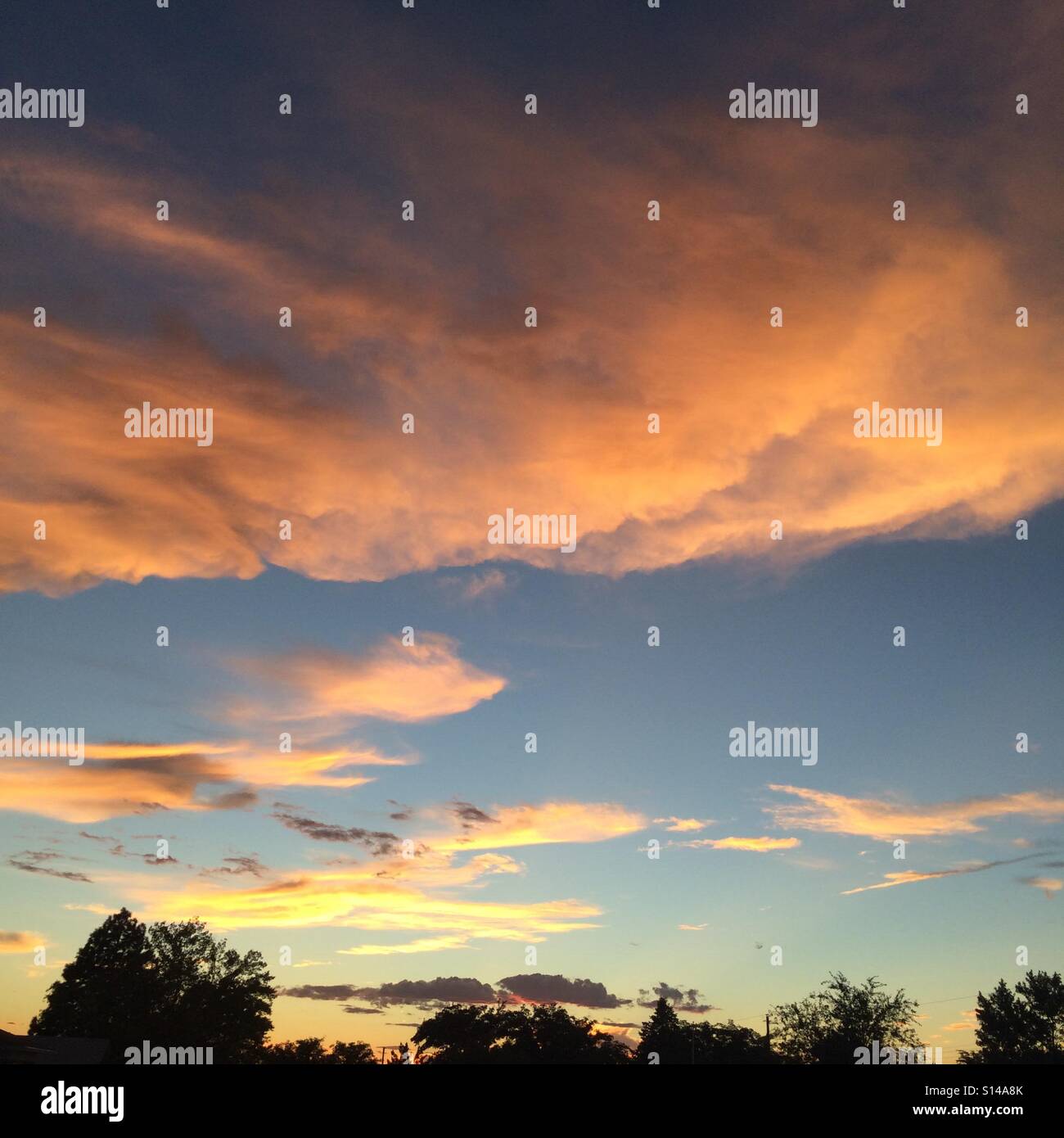 Clouds at sunset. Stock Photo