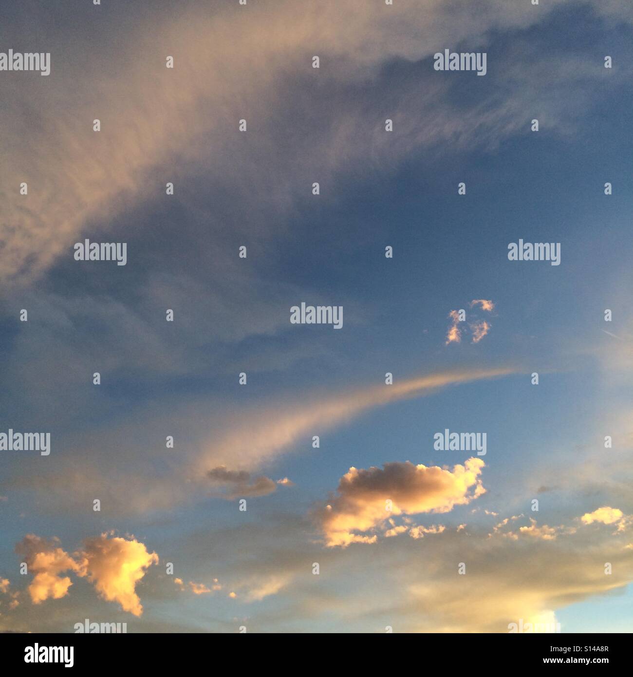 Clouds at sunset. Stock Photo