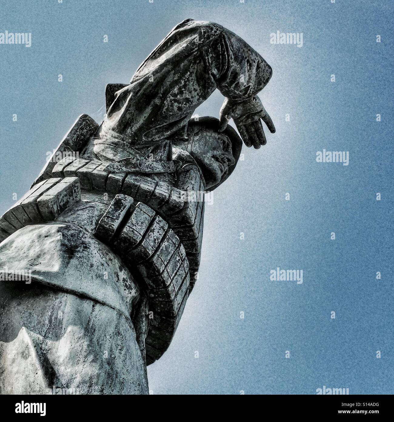 War memorial statue in Margate England UK - Smartphone Captured Stock Image