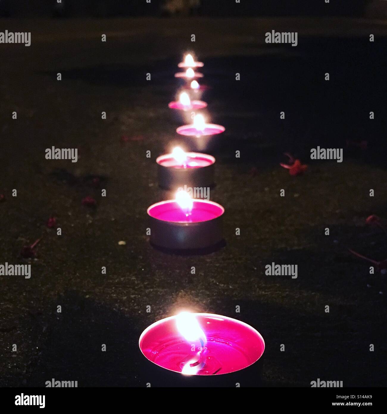 Range of Red Candles Stock Photo Alamy