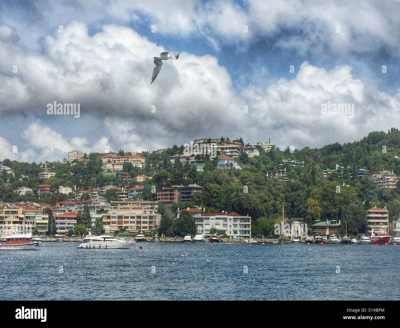 Istanbul view from the Bosphorus - Smartphone Captured Stock Image