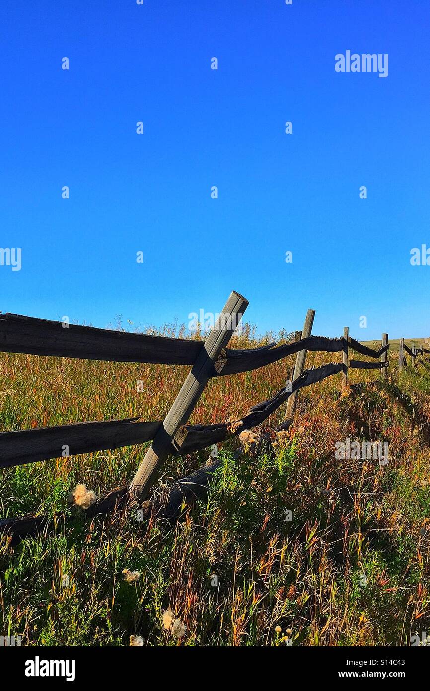 Old leaning fence post hi-res stock photography and images - Alamy