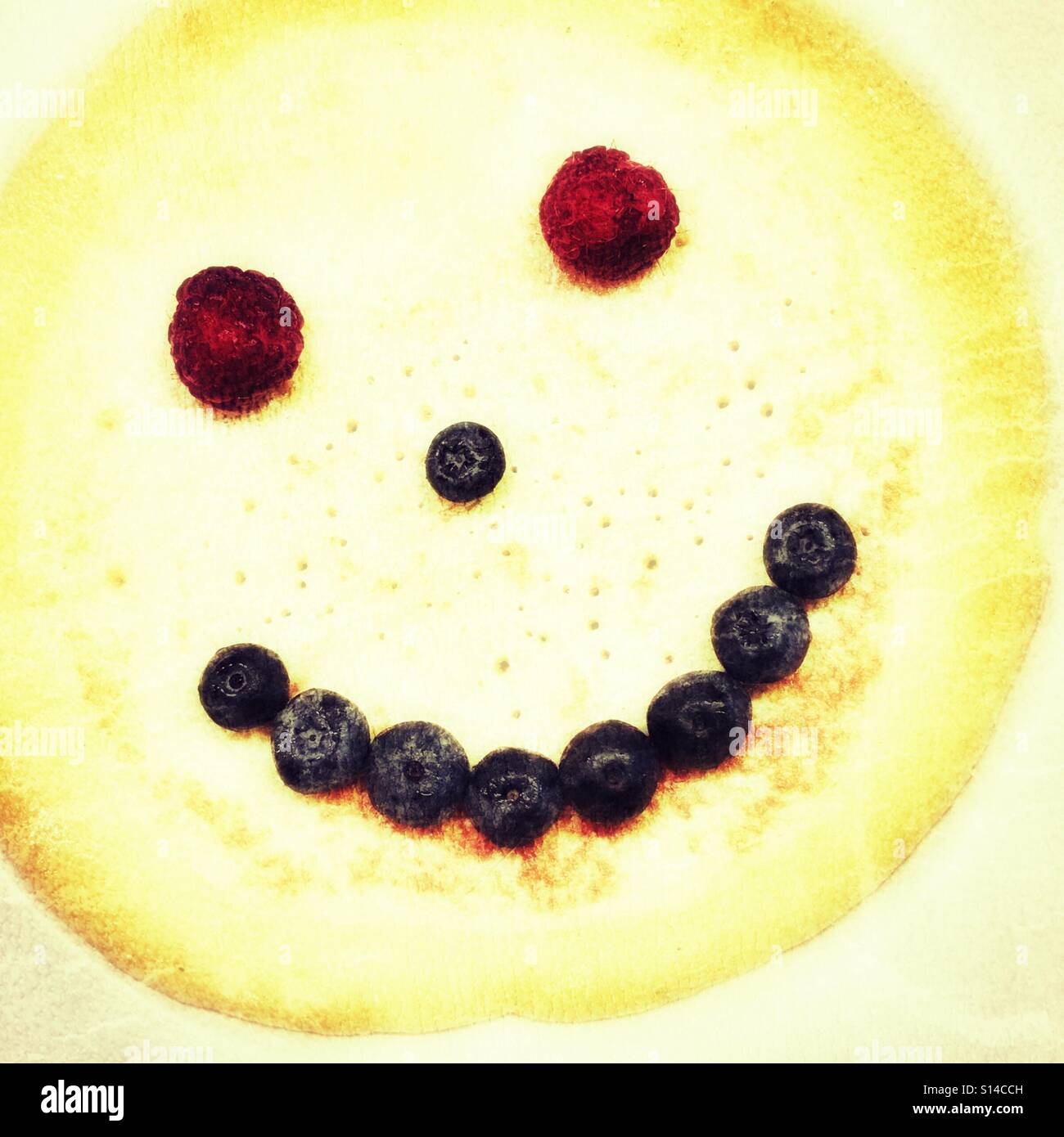 Pancake smiley Stock Photo