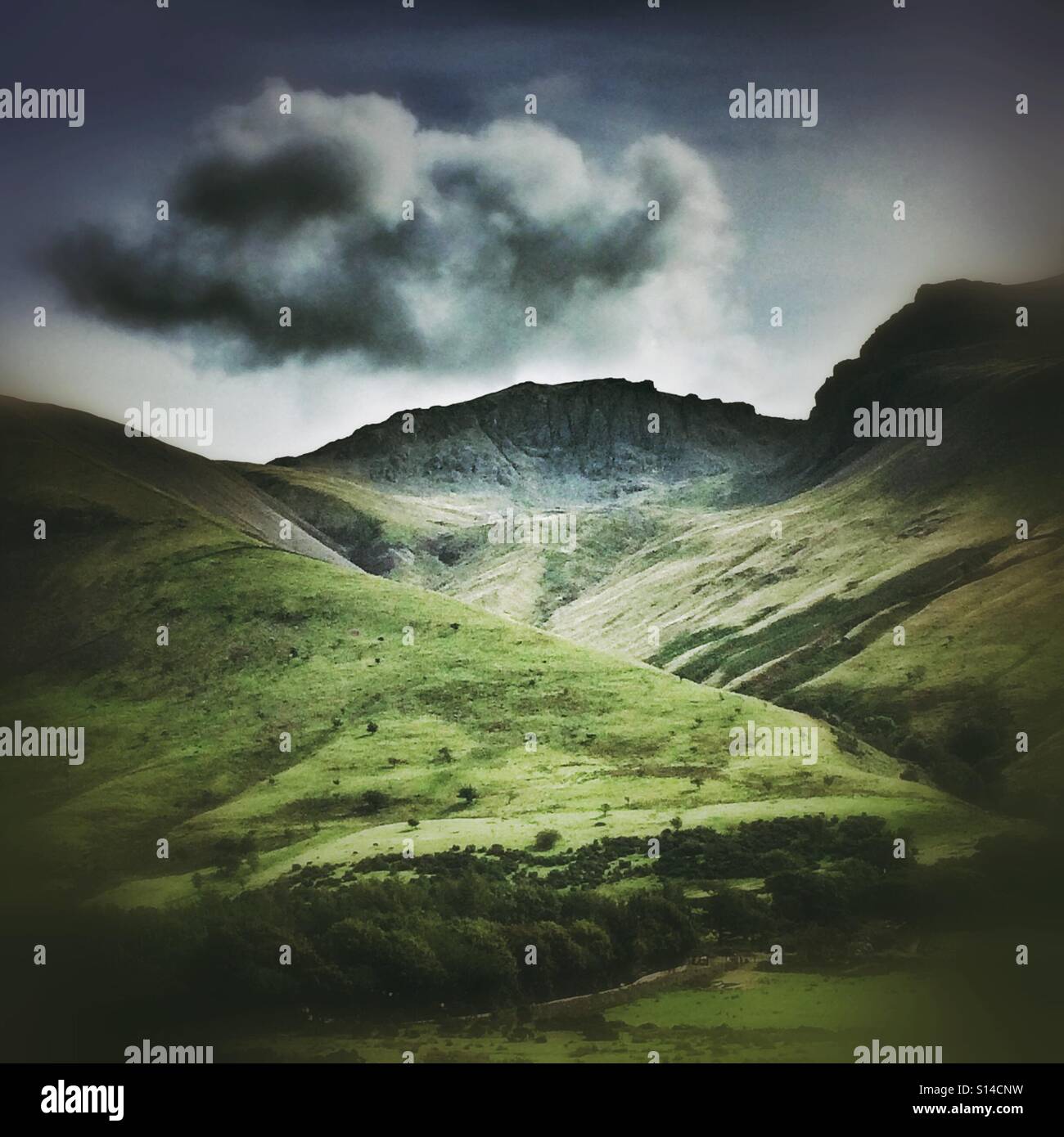 Scafell Pike. England's highest mountain. - Smartphone Captured Stock Image