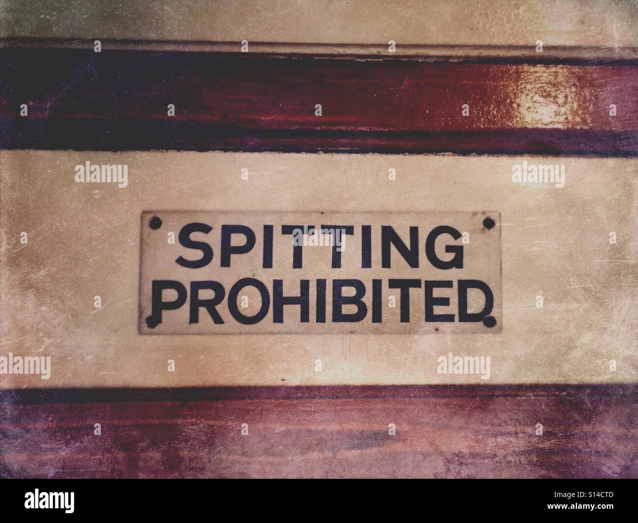 Spitting Prohibited sign - Smartphone Captured Stock Image