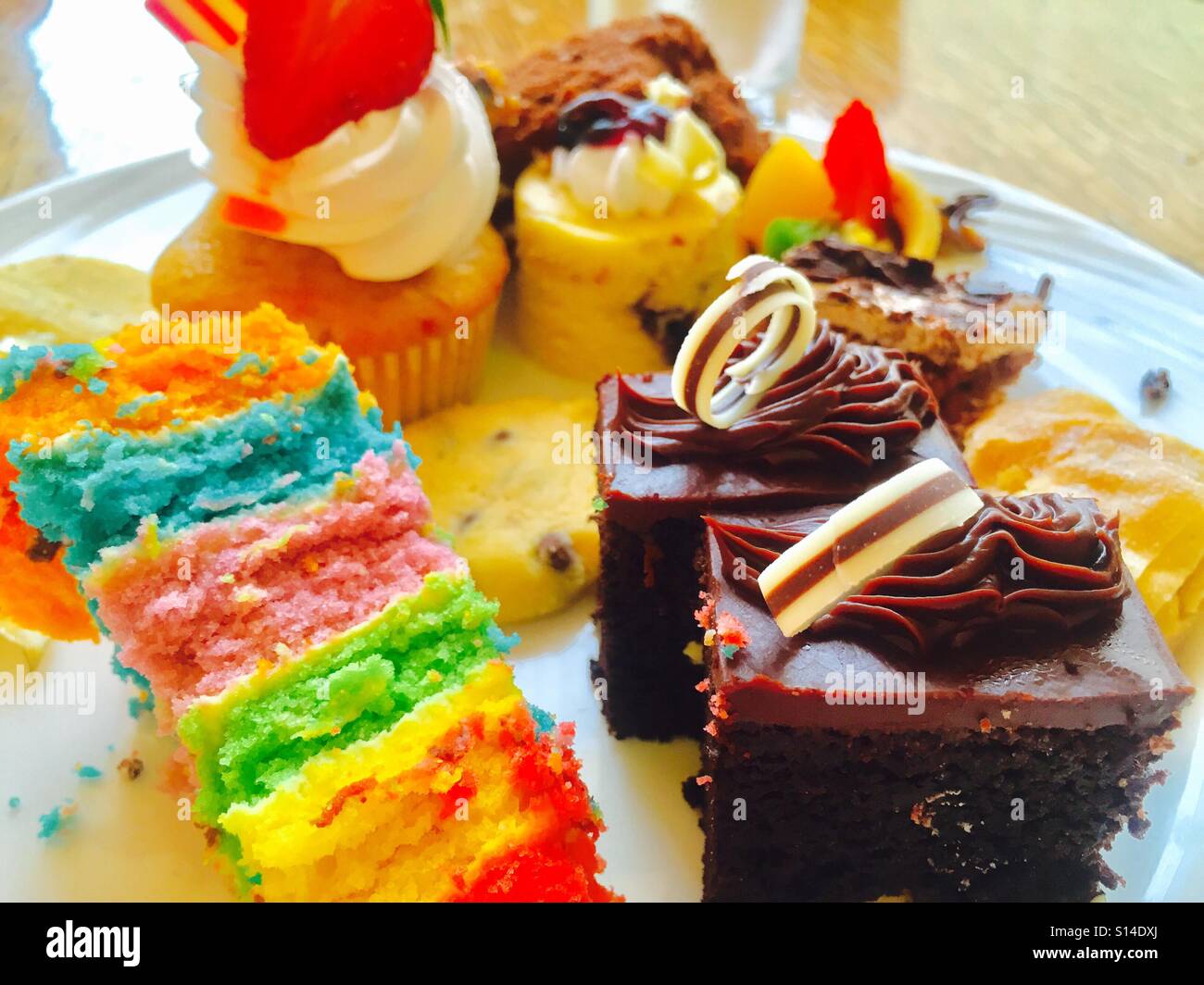 Variety of Cakes Stock Photo Alamy