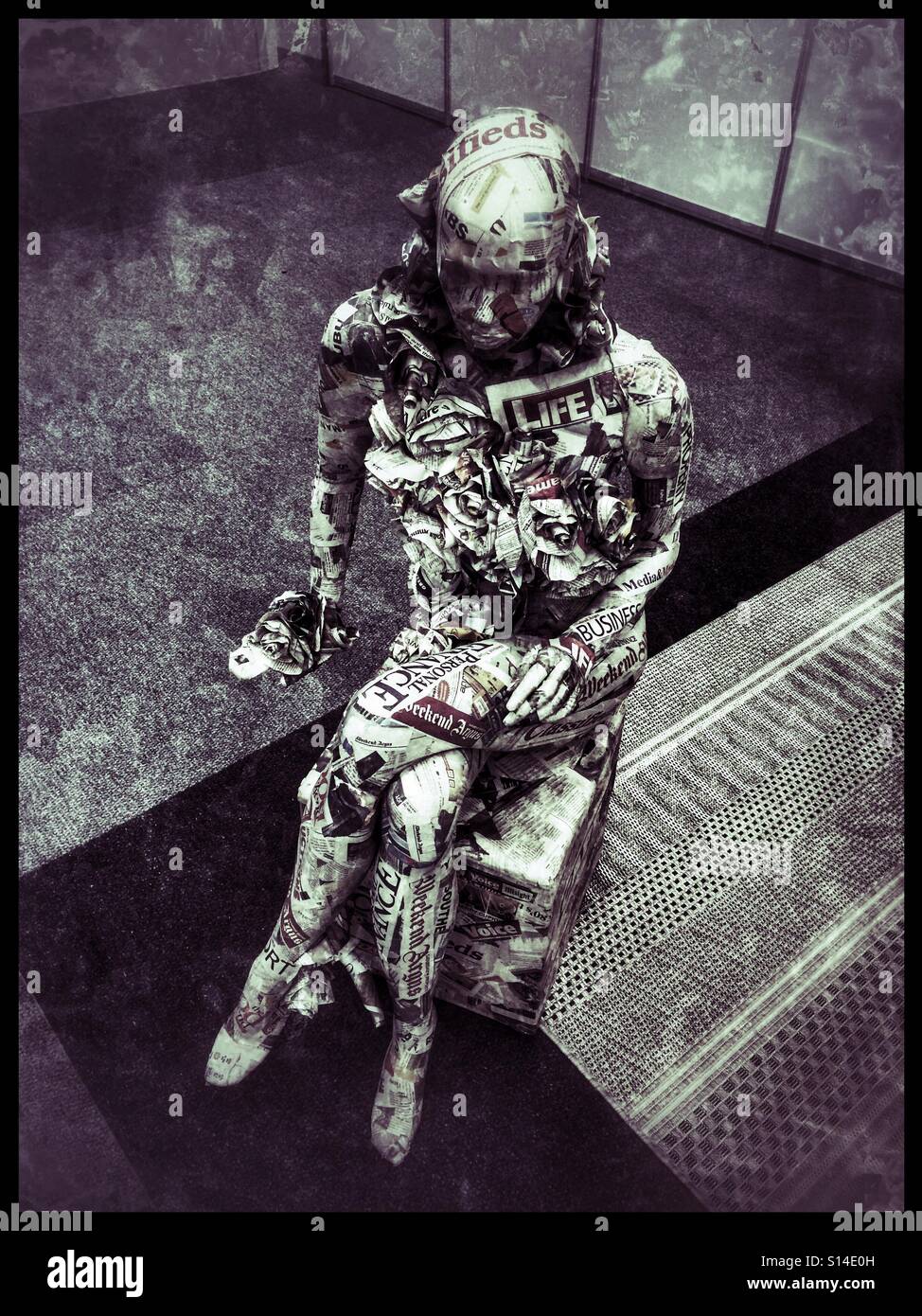 Figurine made of paper for home show display. - Smartphone Captured Stock Image