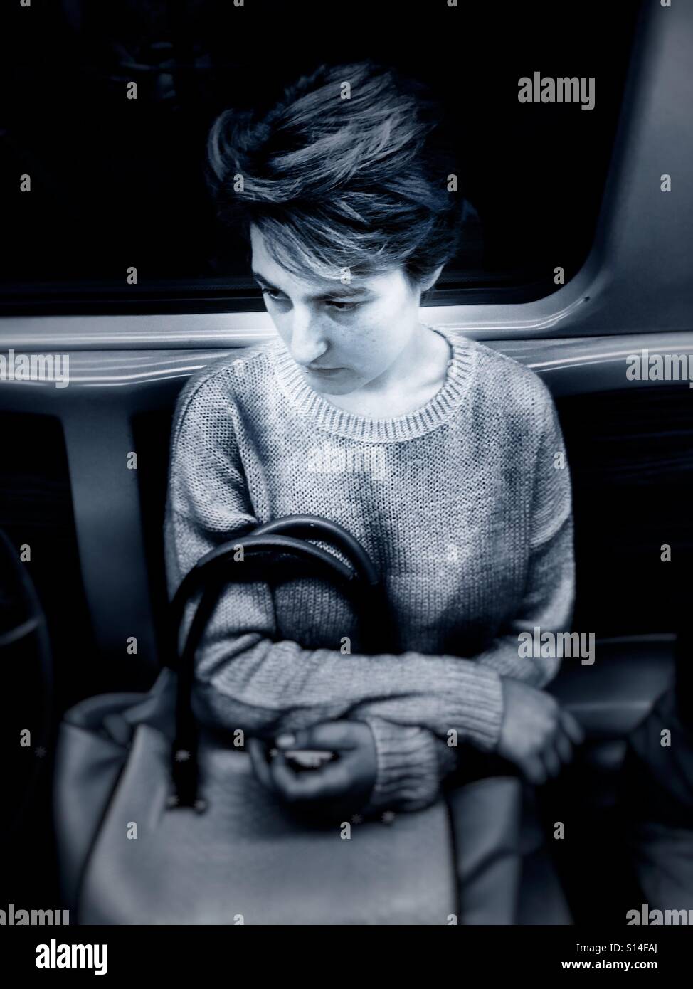 Depressed or tired? - Smartphone Captured Stock Image