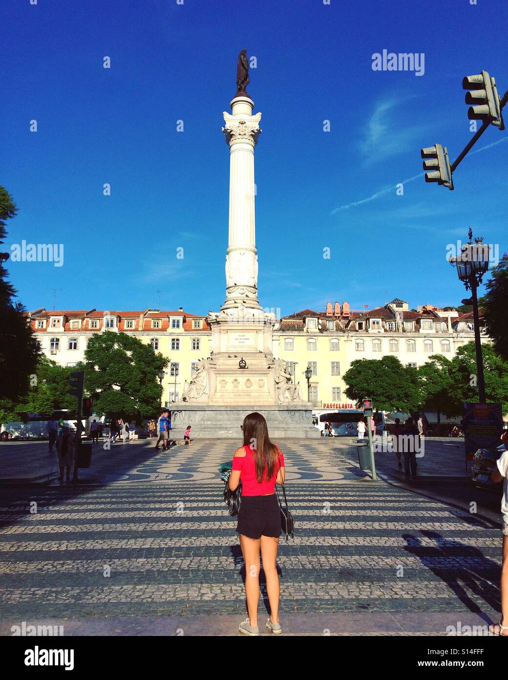 The girl in red - Smartphone Captured Stock Image