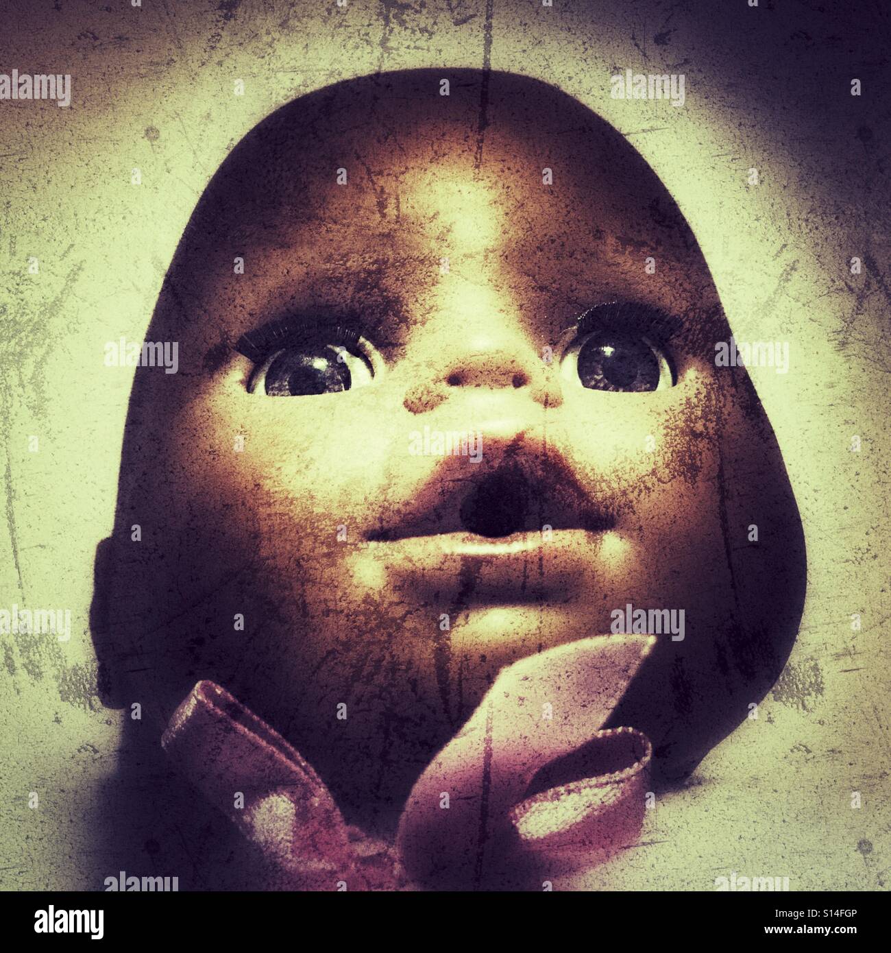 Child's toy. A doll, close up. - Smartphone Captured Stock Image