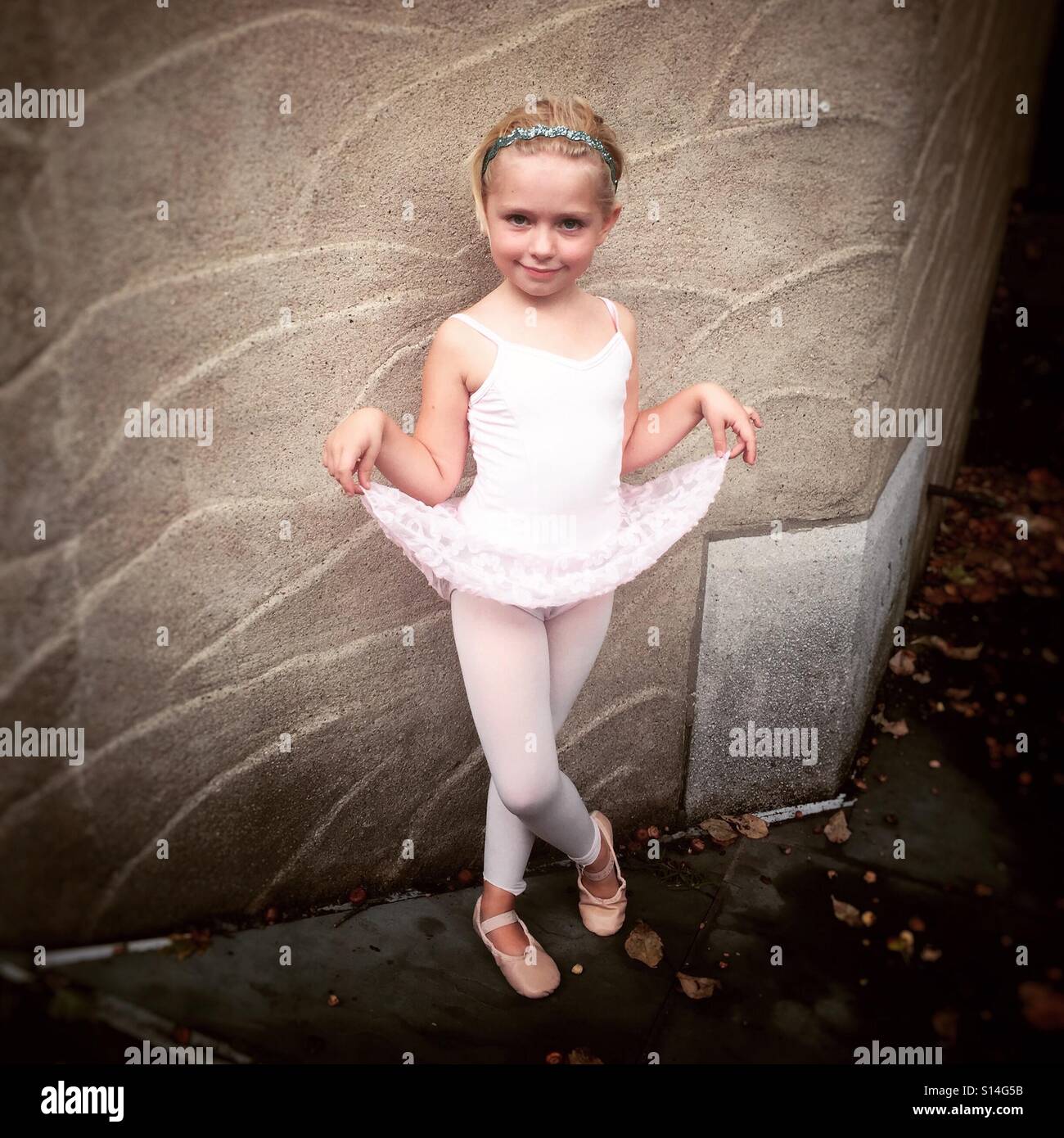 Young girl ballerina Stock Photo