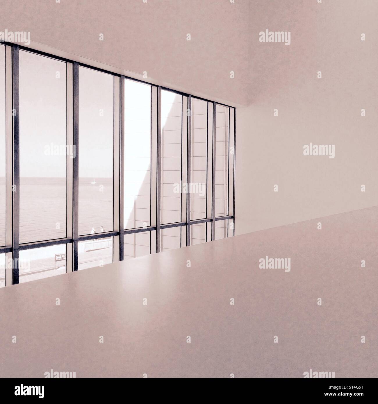 Large window in the Tuner Contemporary gallery in Margate England UK - Smartphone Captured Stock Image