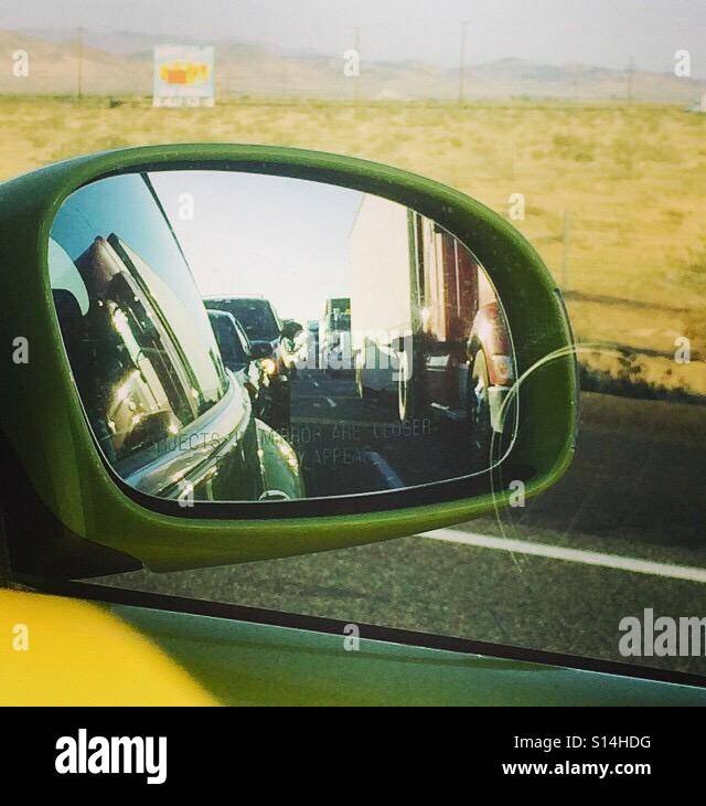 Rear view mirror Stock Photo Alamy