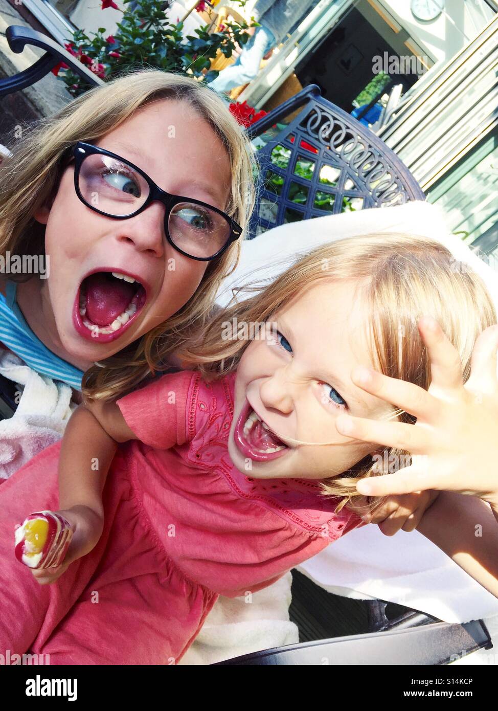 Funny faces - Smartphone Captured Stock Image