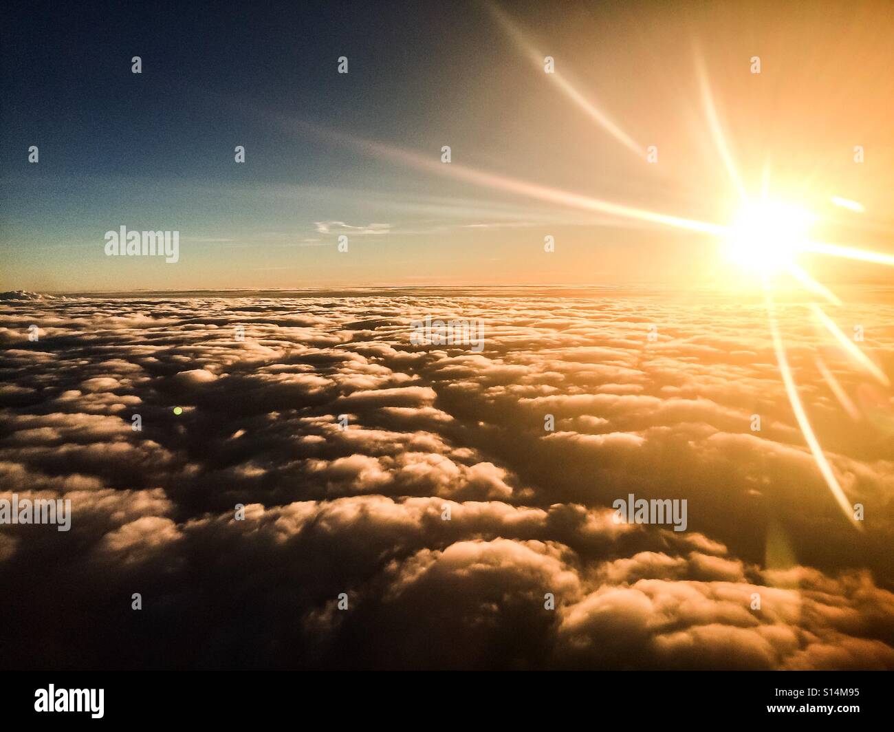 Lovely sunset on returning to the UK - Smartphone Captured Stock Image