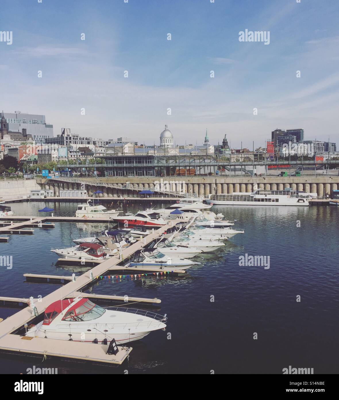 Old Montreal Harbor. - Smartphone Captured Stock Image