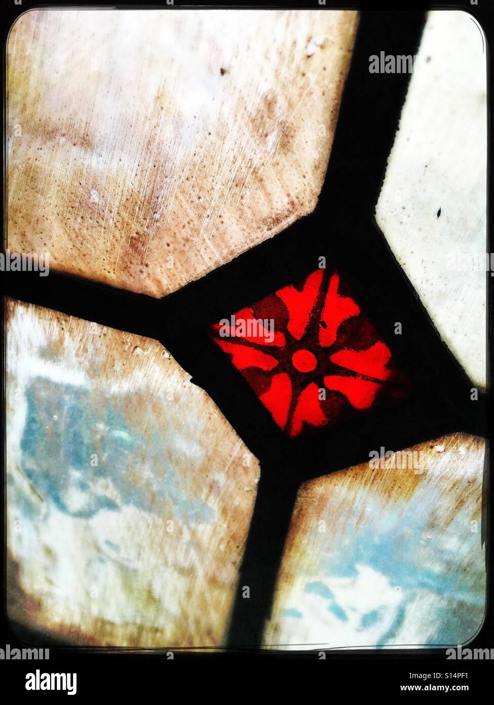 Stained glass window - Smartphone Captured Stock Image