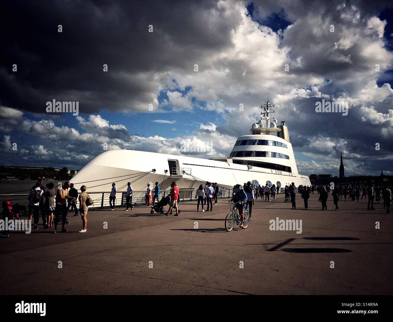 Andrei Melnichenko Yacht Bordeaux France - Smartphone Captured Stock Image