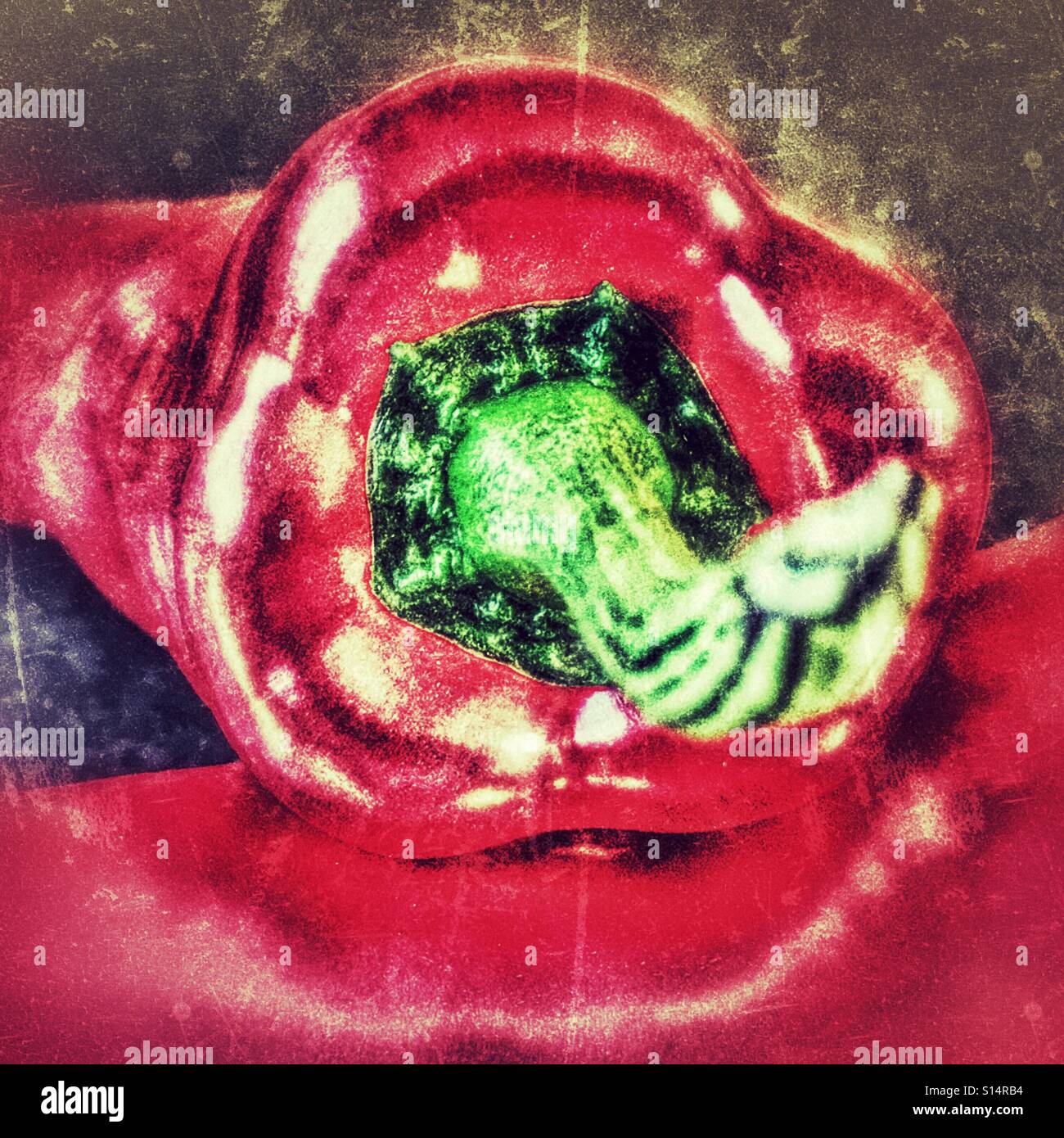 Red peppers - Smartphone Captured Stock Image