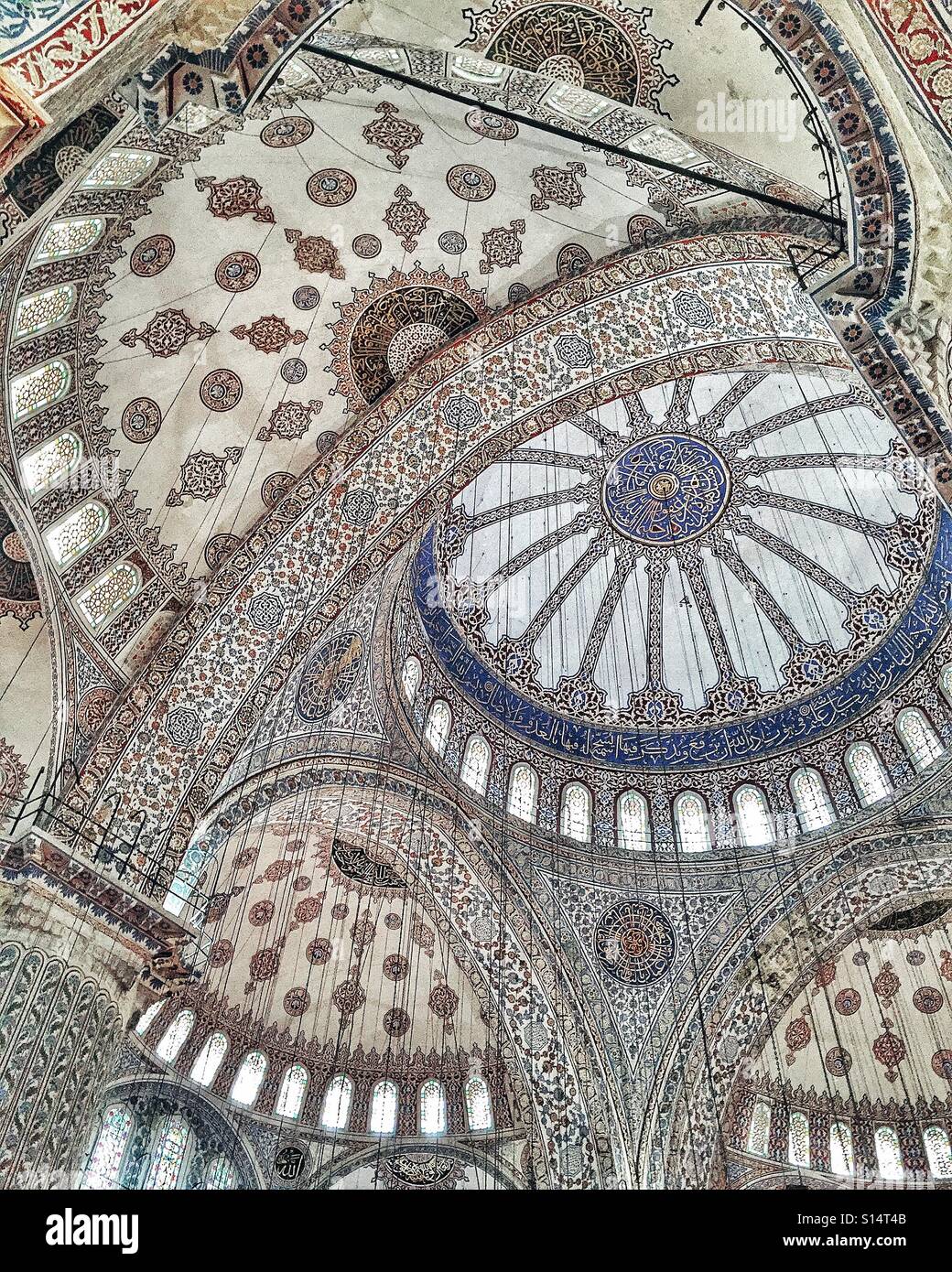 Interior of the Blue Mosque, Istanbul - Smartphone Captured Stock Image