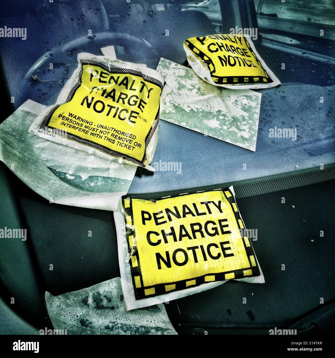 Parking tickets - Smartphone Captured Stock Image
