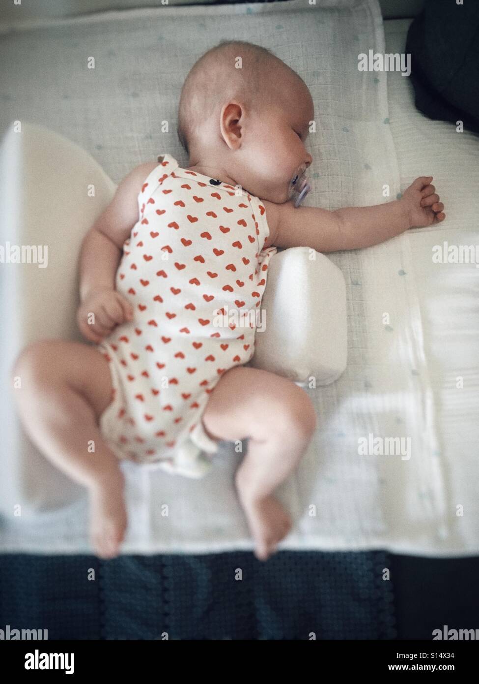 Baby Girl Sleeping In Support Pillow Stock Photo 310509560 Alamy