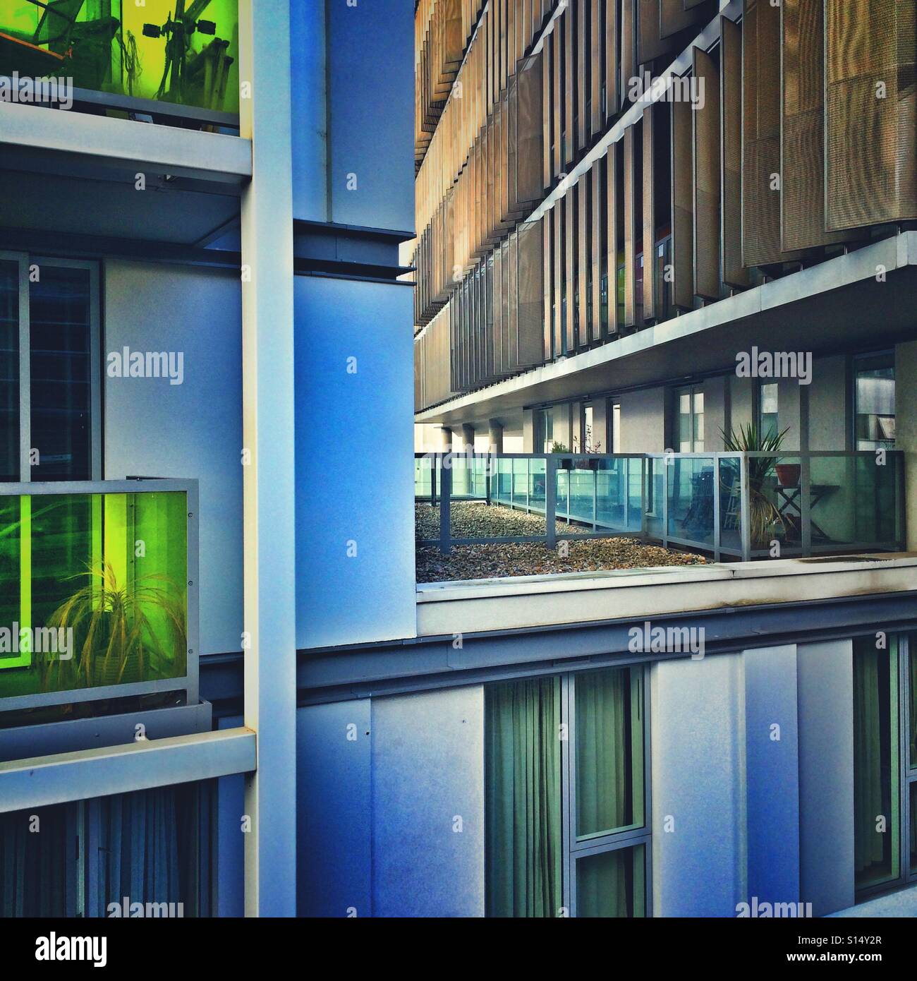 A inner city development of flats - Smartphone Captured Stock Image
