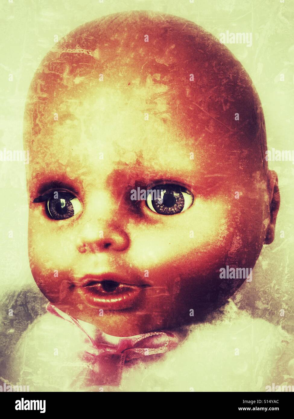 Baby doll's head - Smartphone Captured Stock Image