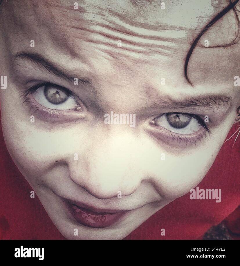 Boy looking - Smartphone Captured Stock Image