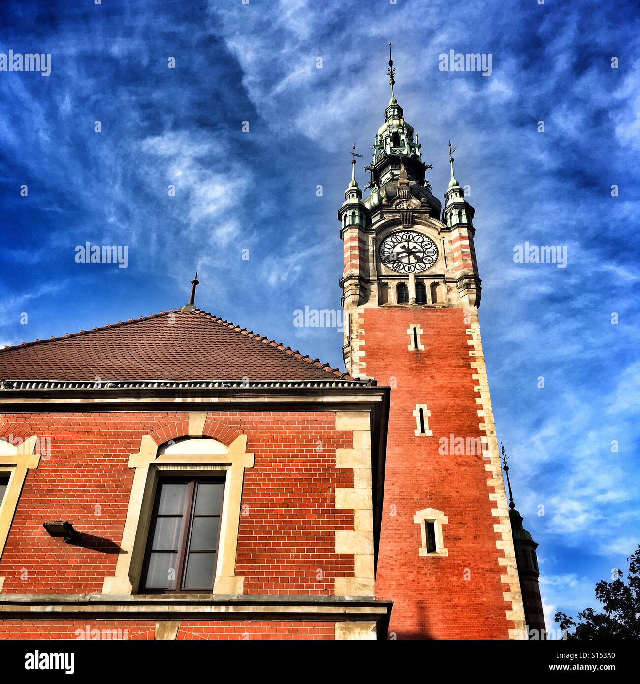 Main Railway Station in Gdansk city, Poland Stock Photo