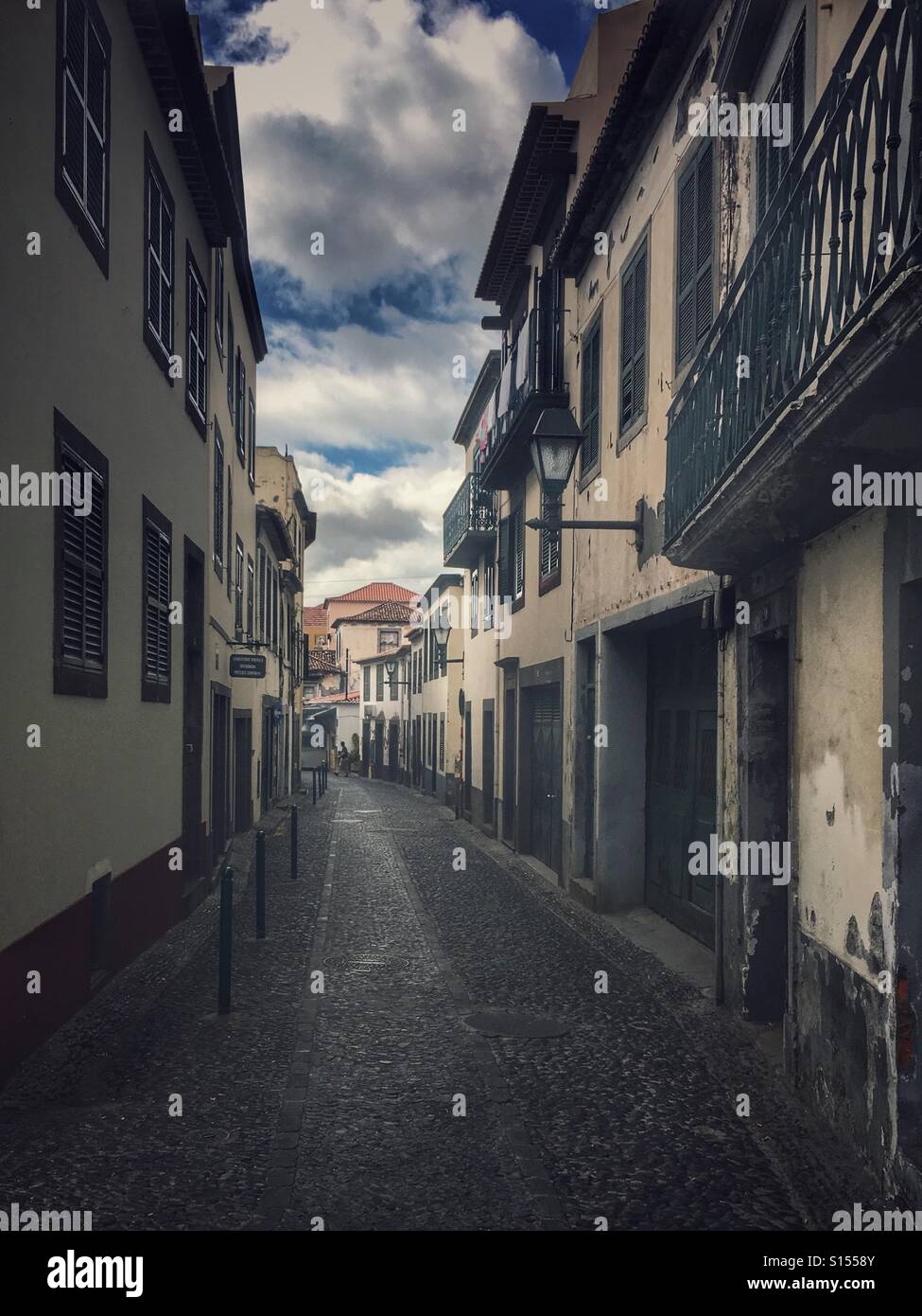Road in Funchal Madeira - Smartphone Captured Stock Image