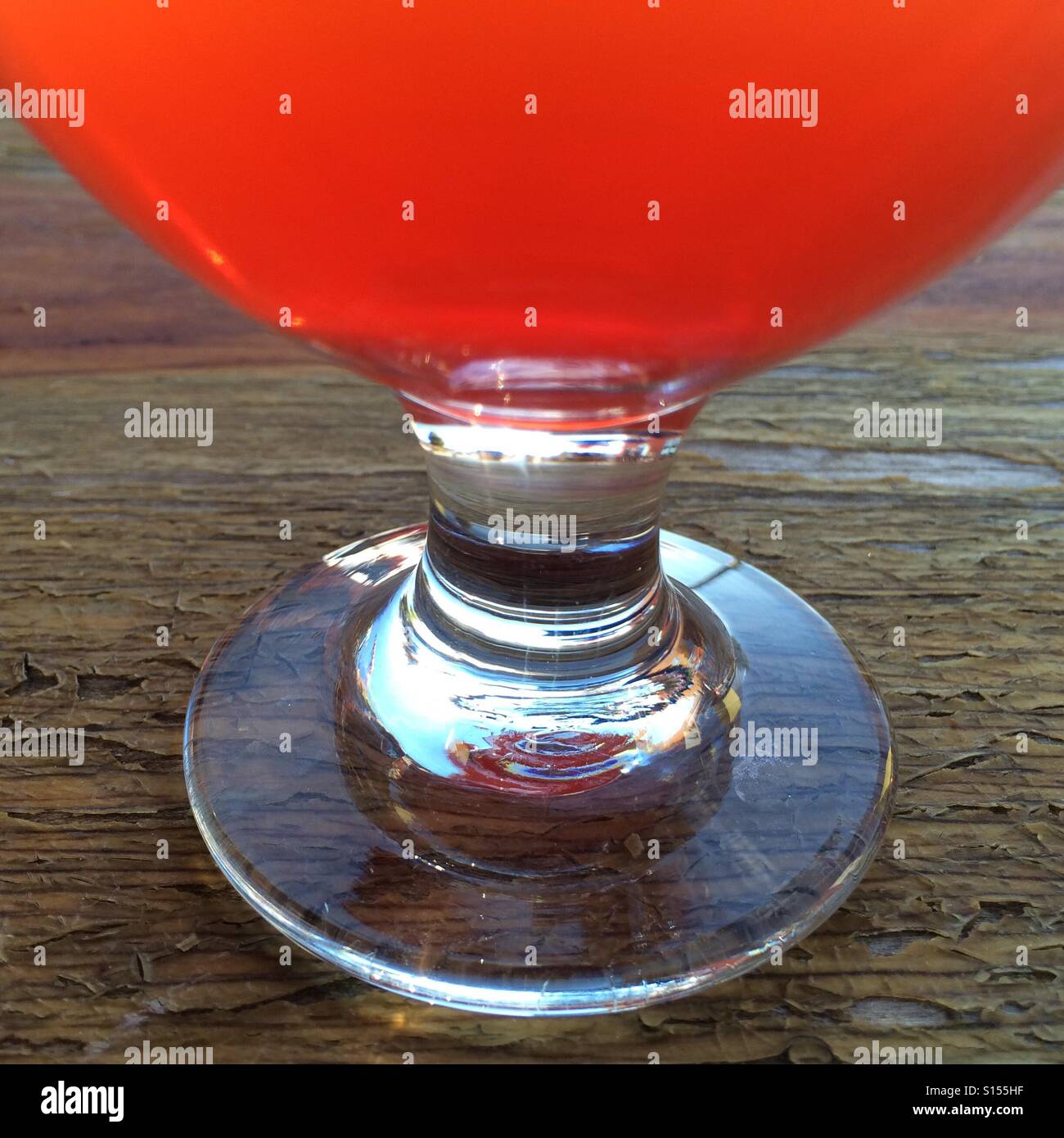 Stem of a glass of beer. Stock Photo