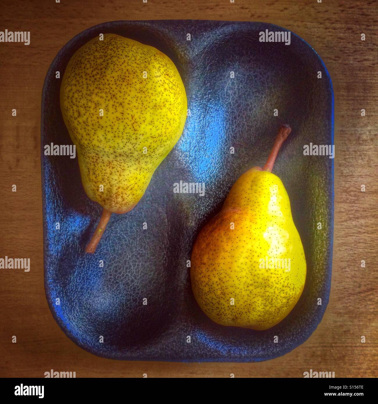 Two pears in container - Smartphone Captured Stock Image