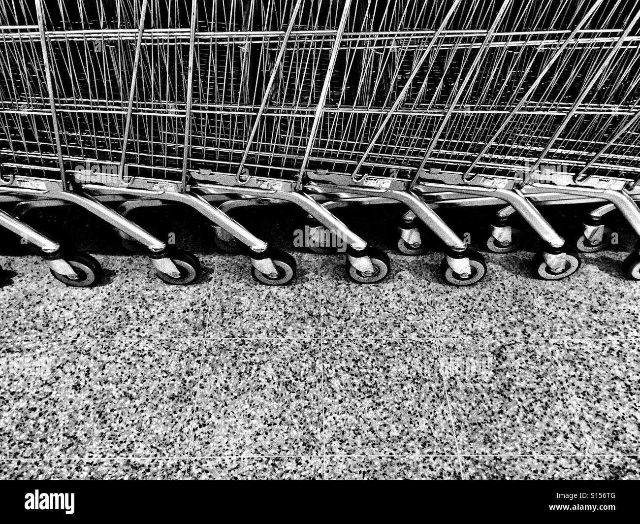 Supermarket trolleys - Smartphone Captured Stock Image