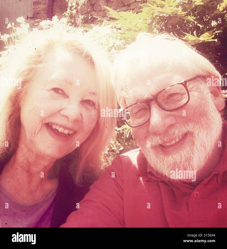 Old couple - Smartphone Captured Stock Image