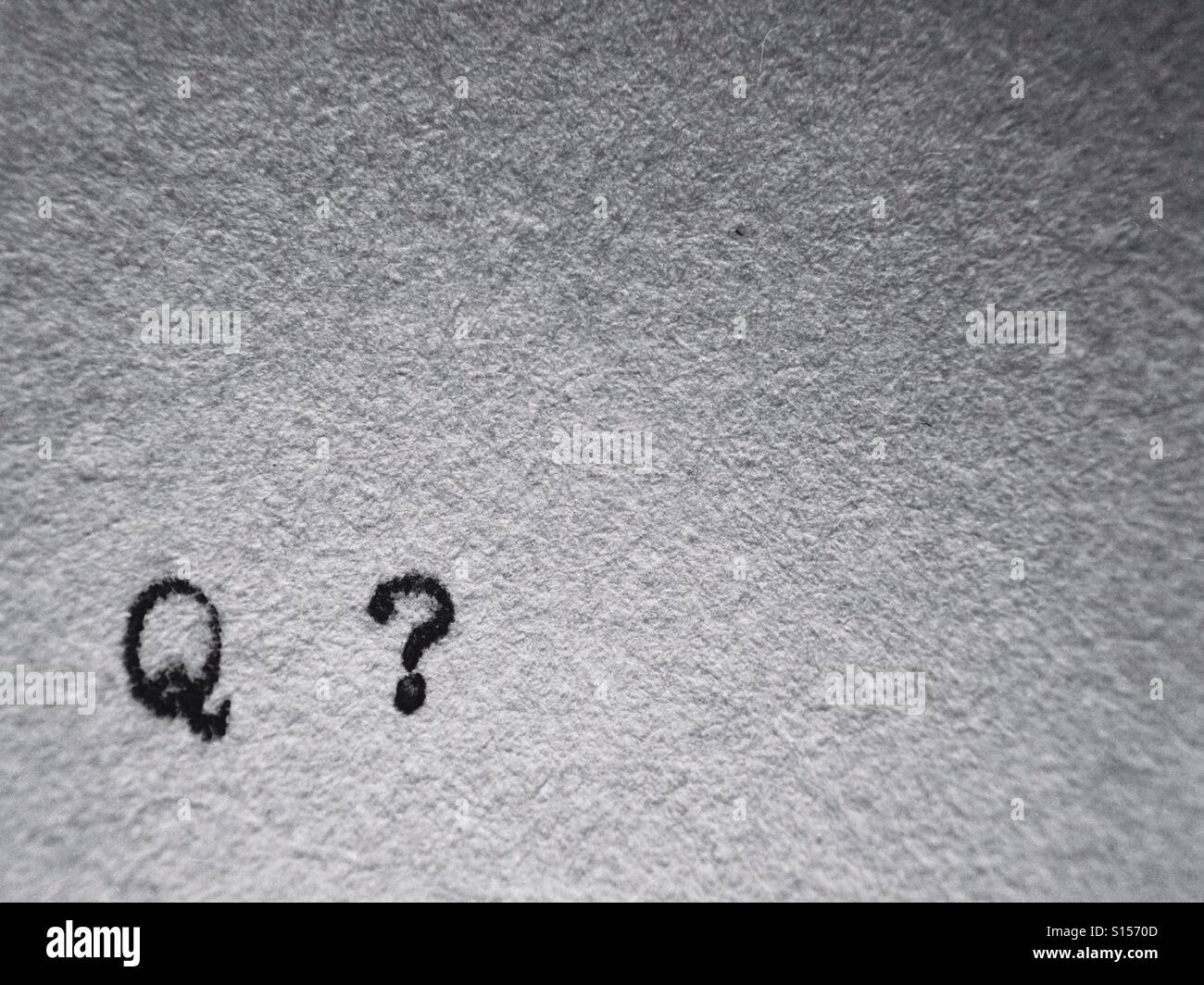 Q for question - Smartphone Captured Stock Image