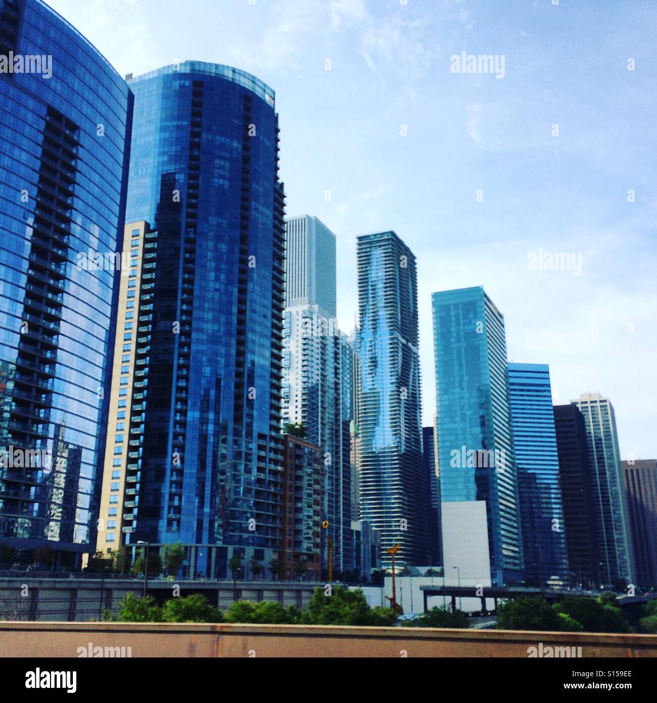 Skyscrapers, Chicago, Illinois - Smartphone Captured Stock Image