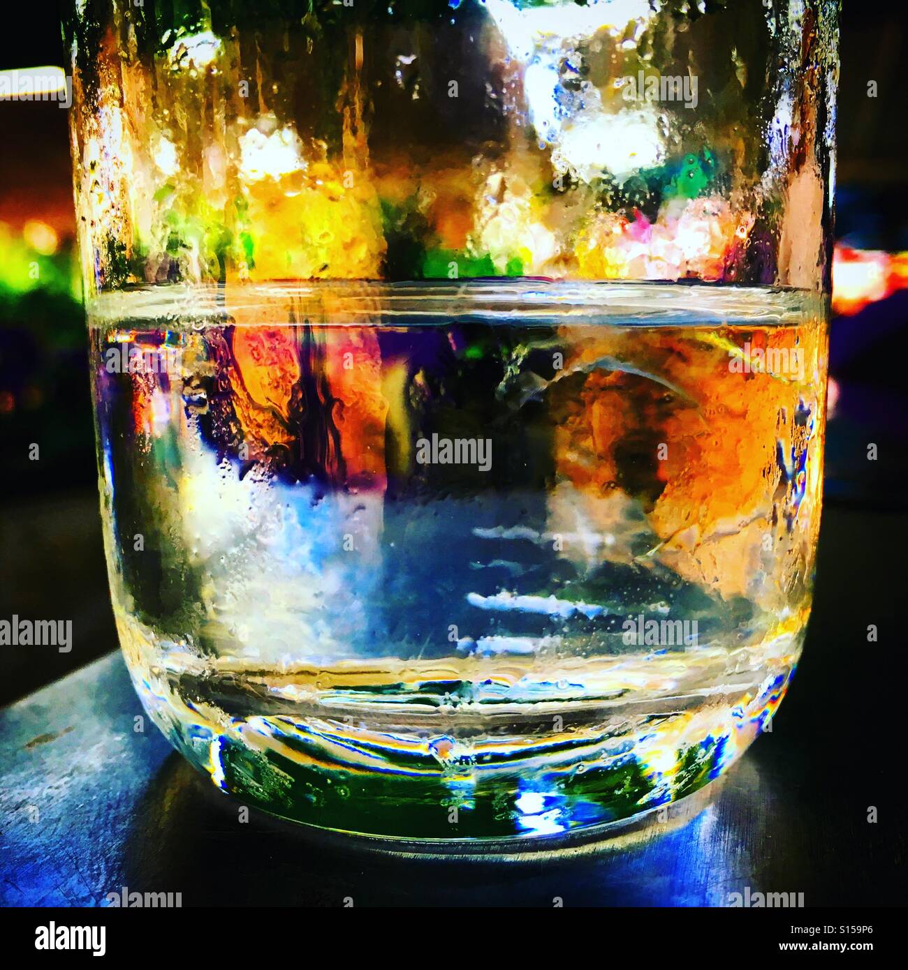 colorful glass of water - Smartphone Captured Stock Image
