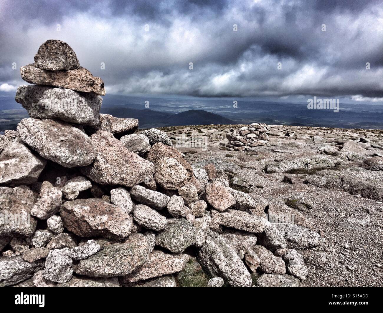 Cairn at the top of aviemore - Smartphone Captured Stock Image