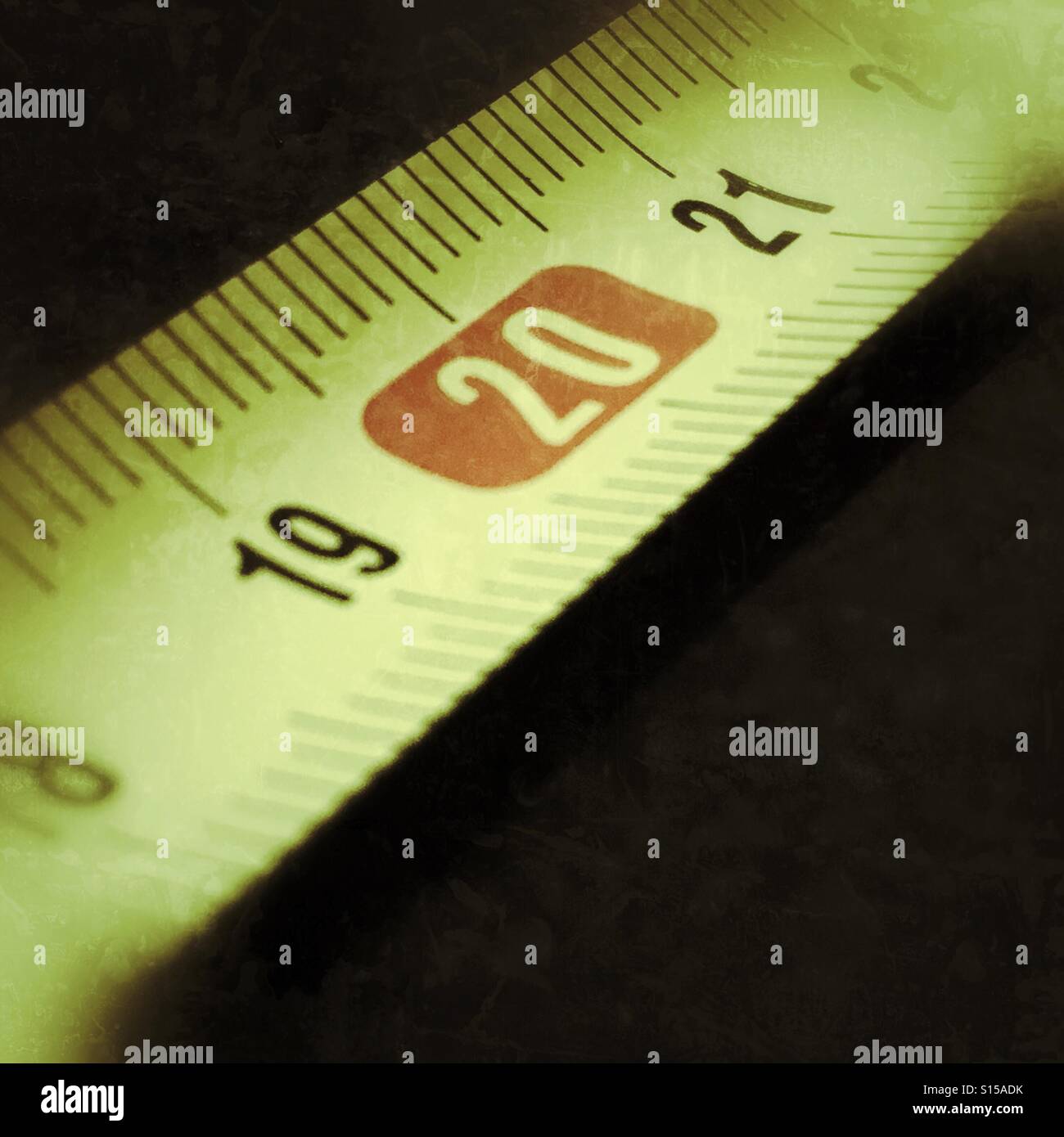 Metal tape measure, centimetres - Smartphone Captured Stock Image