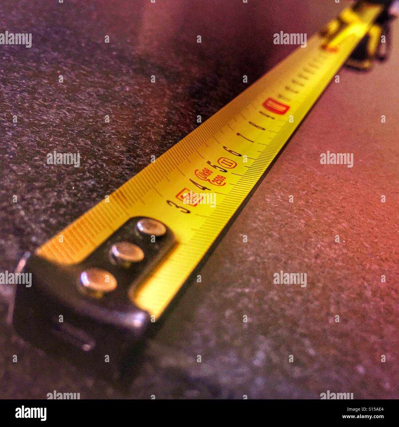 Metal tape measure - Smartphone Captured Stock Image
