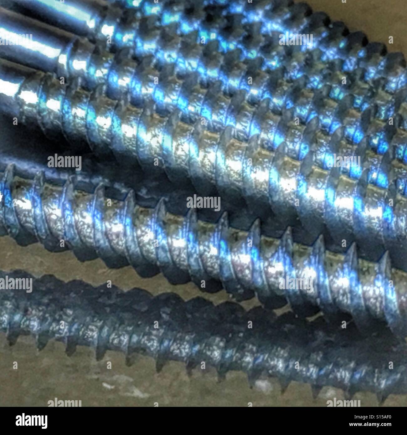 Screws, close up of the spirals - Smartphone Captured Stock Image