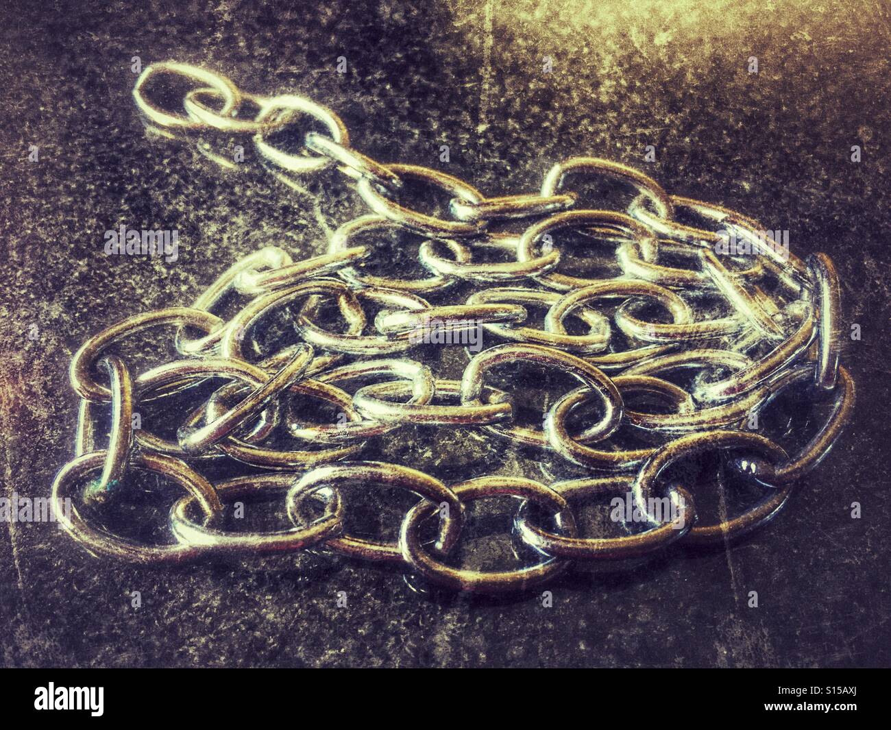 A length of chain - Smartphone Captured Stock Image