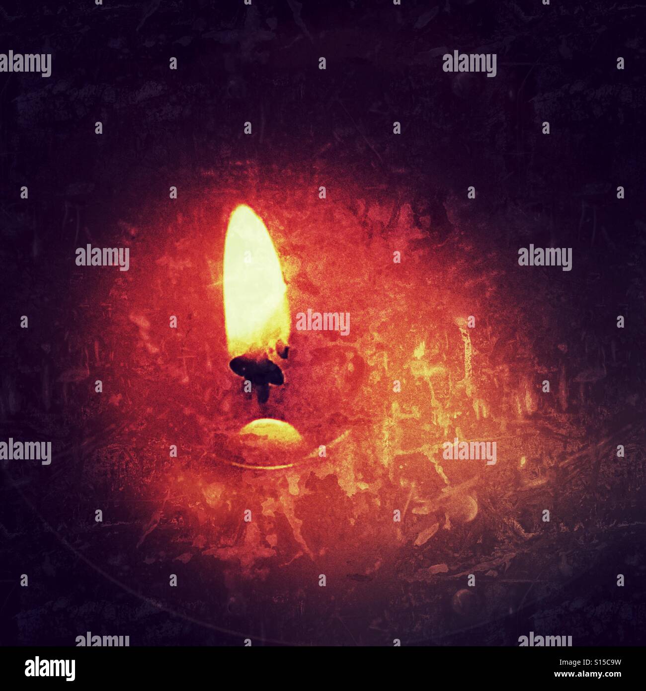 Candle flame - Smartphone Captured Stock Image