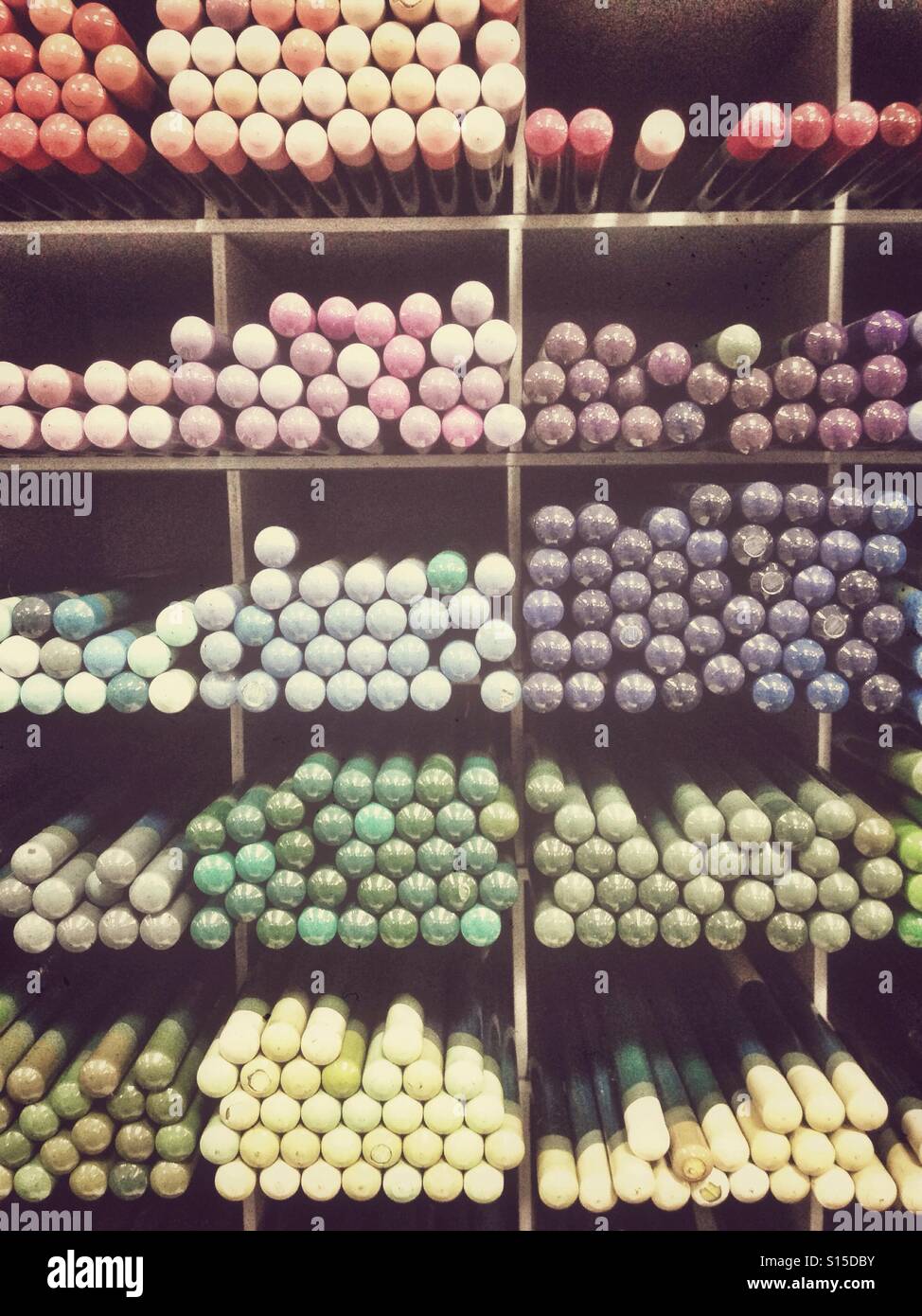 Pencils in a shop - Smartphone Captured Stock Image