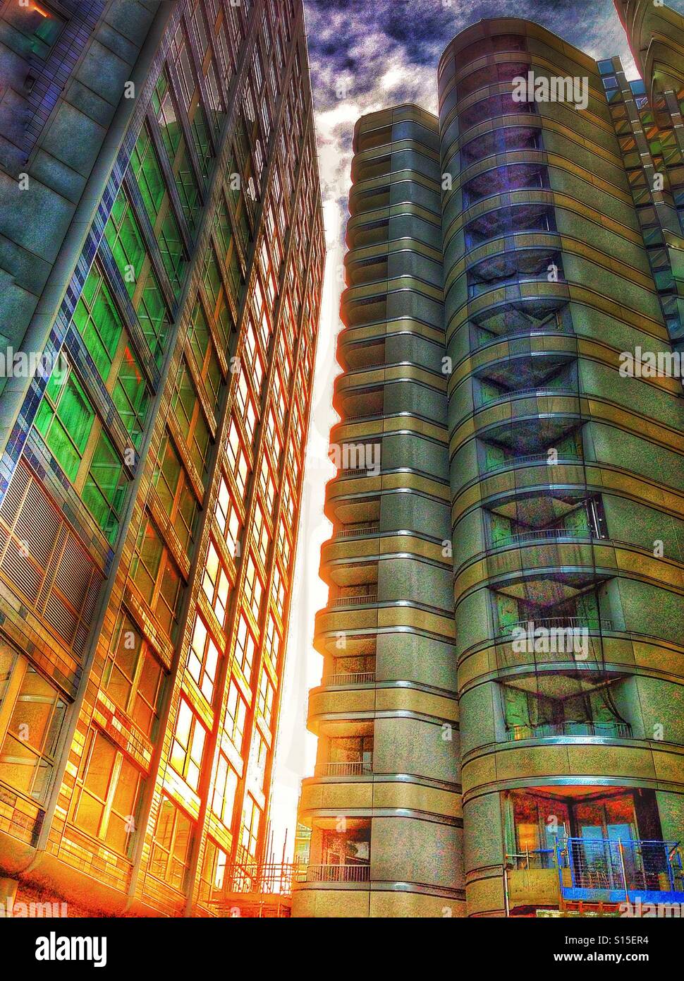High rise apartments in Vauxhall. - Smartphone Captured Stock Image