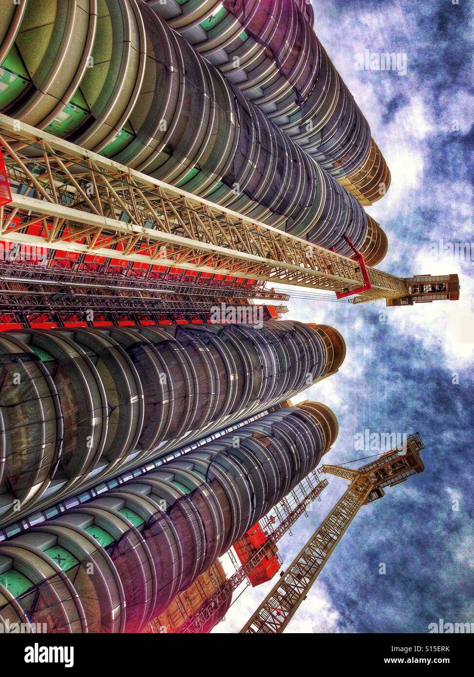 High rise apartments in south London. - Smartphone Captured Stock Image