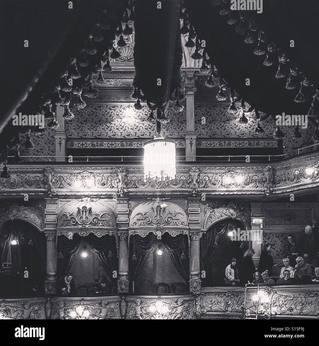 Box seat at theatre Stock Photo Alamy