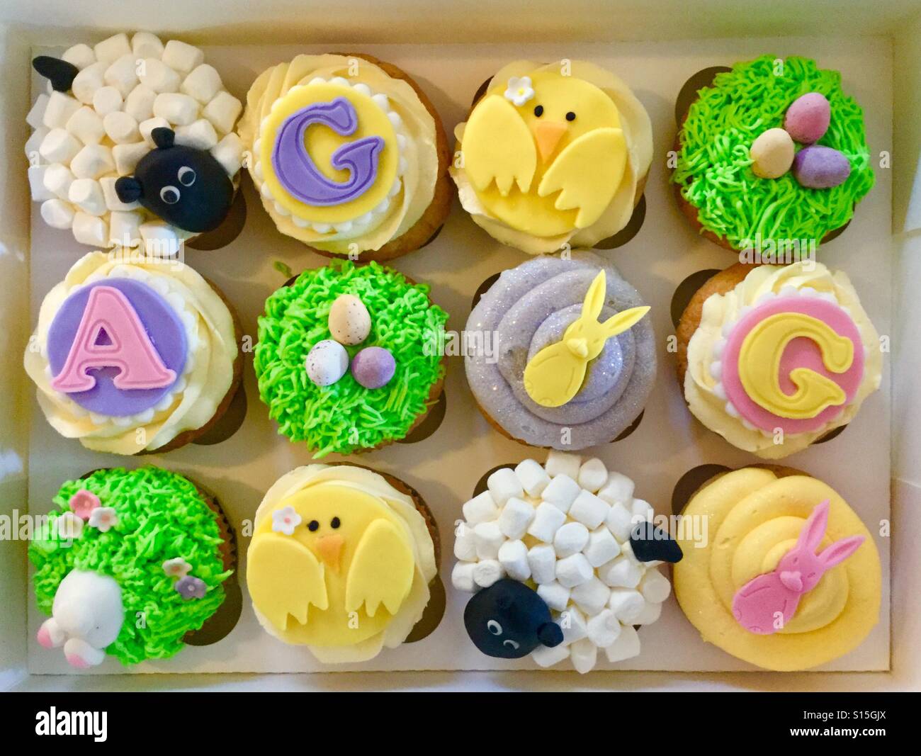 Decorated Easter cakes Stock Photo Alamy