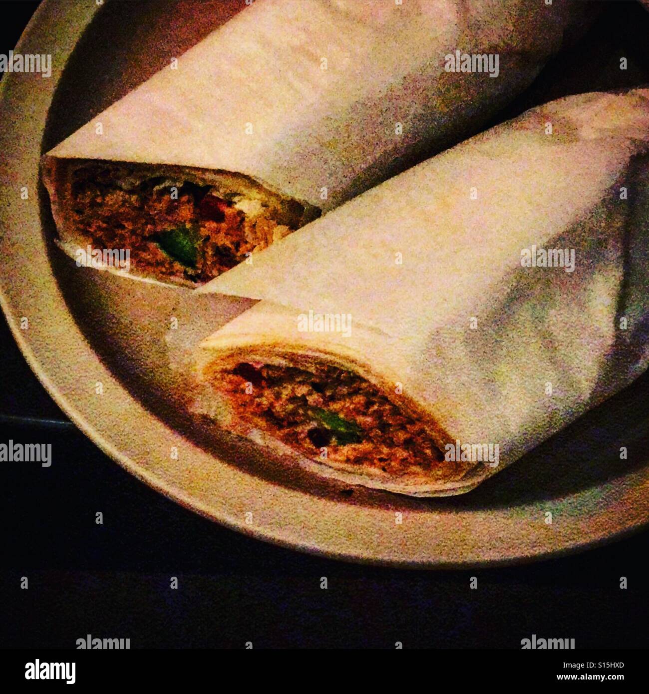 Tuna tacos - Smartphone Captured Stock Image
